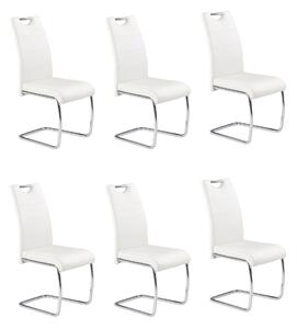 Set di 6 sedie K211 in ecopelle bianca