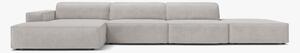 Divano angolare modulare Jodie 5 posti in tessuto Liberty – L341 cm