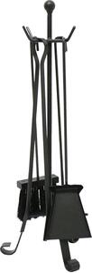 NBrand Attrezzi per camino 4 Pezzi + Supporto h 50 cm - 649B Terminio