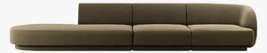 Divano modulare Miley 4+ posti in velluto – L323 cm