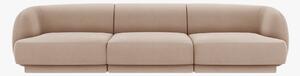 Divano modulare Miley 3 posti in velluto – L255 cm