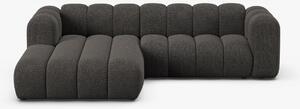 Divano angolare Lupine con chaise longue in tessuto strutturato – L260 cm