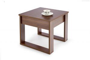 Tavolino da caffè quadrato Nea noce scuro – 60×60 cm