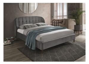 Letto Liguria in velluto grigio – 160×200 cm