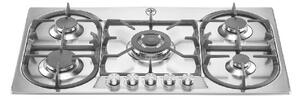 Bertazzoni Piano Cottura 5 Fuochi a Gas Larghezza 75 cm (1 Bruciatore Tripla Corona) in Acciaio colore Inox - P7101D9X/19