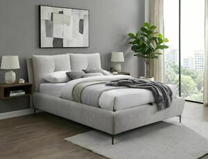 Letto contenitore Pasadena in tessuto strutturato Raven beige – 160x200 cm