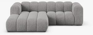 Divano Lupine con chaise longue in tessuto chenille – L230 cm