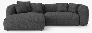 Divano angolare Martina con funzione letto in Bouclé Monet – L280 cm