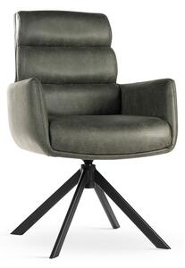 Sedia girevole Cipher verde/nero – 59x64x90 cm