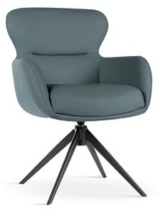 Sedia girevole Heather grigio-blu/nero – 62x64x87 cm