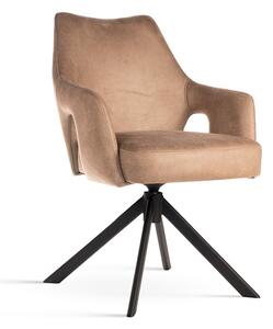 Sedia girevole Vesper cappuccino/nero – 58x62x84 cm