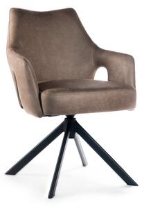 Sedia girevole Vesper marrone/nero – 58x62x84 cm