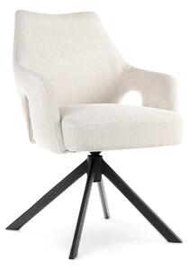 Sedia girevole Vesper beige/nero – 58x62x84 cm