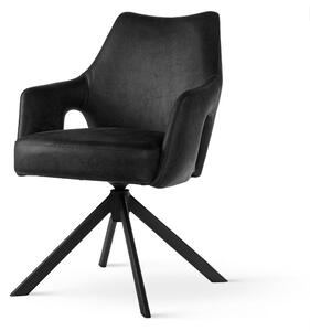 Sedia girevole Vesper antracite/nero – 58x62x84 cm