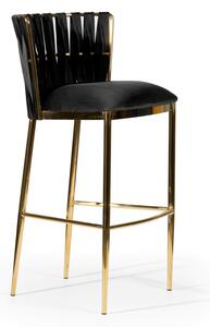 Sgabello da bar Hordia 60 nero/oro – 53x53x99 cm