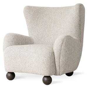 Poltrona Sora in tessuto con base in legno – 95x96x90 cm