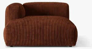 Chaise longue Martina in velluto a coste – L176cm