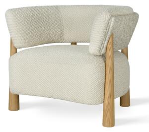 Poltrona Madison girevole beige chiaro/nero – 96x94x74 cm