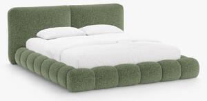 Letto imbottito Solange con contenitore in chenille Silencio – 200x200 cm