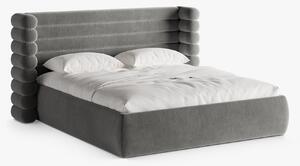 Letto imbottito Mount con contenitore in velluto Salvador – 200x200 cm