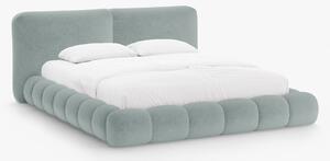 Letto imbottito Solange con contenitore in chenille Perfect Harmony – 200x200 cm
