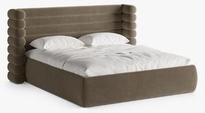 Letto imbottito Mount con contenitore in velluto Salvador – 140x200 cm