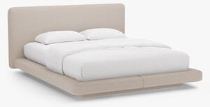 Letto imbottito Linea in tessuto strutturato Moly - 180x200 cm