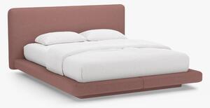Letto imbottito Linea in tessuto strutturato Moly - 140x200 cm