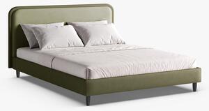 Letto imbottito Aveline in Magic Velvet e pelle vegan Vega - 180x200 cm