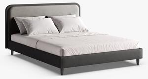 Letto imbottito Aveline in Magic Velvet e pelle vegan Vega - 200x200 cm