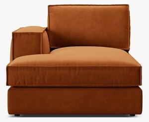 Modulo chaise longue Pola in velluto – L158 cm
