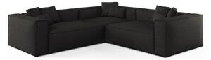 Divano angolare Aveiro 5 posti in chenille - 268x86x268
