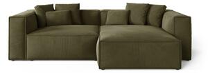 Divano angolare Aveiro 3 posti in velluto - 167x86x254