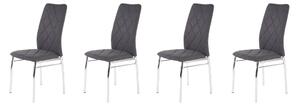 Set di 4 sedie K309 in tessuto grigio scuro