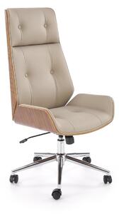 WEBSTER Sedia da ufficio direzionale girevole noce / beige