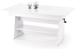 Tavolino trasformabile ERIKA bianco allungabile – 120–160x70x61–72 cm