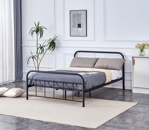 LINDA 140 letto matrimoniale in metallo nero – 140×200 cm