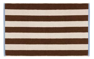 Tappetino per il bagno marrone/color crema in tessuto 50x80 cm Gobo – noo.ma