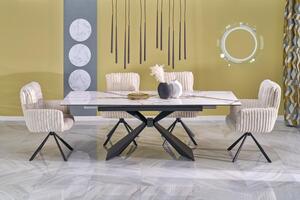 Tavolo Luciano allungabile in ceramica effetto marmo bianco – 180-230x90x76 cm
