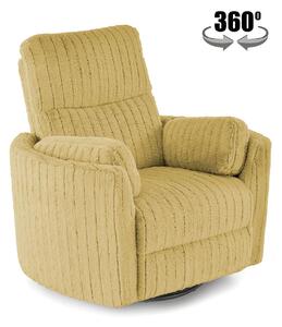 Poltrona relax PEGAS in tessuto color senape