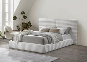 Letto matrimoniale MADERA 160 in tessuto color crema – 160x200 cm