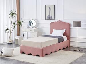 Letto ORSO rosa in velluto – 90x200 cm