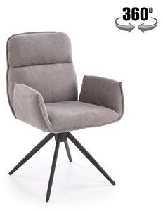 Sedia K574 girevole in tessuto grigio chiaro – 60x60x88 cm