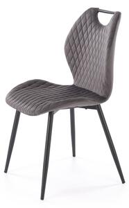 Sedia K569 in velluto grigio chiaro – 47x54x84 cm