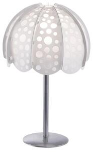 Lampada da tavolo, tessuto, bianca, con fori, altezza 36 cm