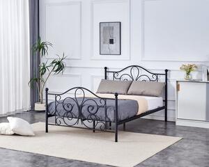 Letto Panama in metallo nero – 140×200 cm