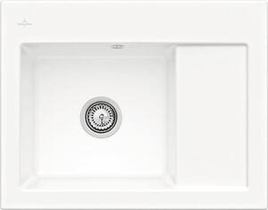 Lavello da cucina Villeroy&Boch, lavello da cucina Subway 45 Compact White Alpine 650x510mm, larghezza base 45cm