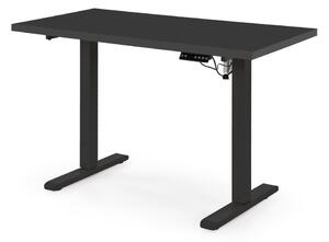 Scrivania regolabile B54 con piano nero e struttura nera – 120x60x75-120 cm