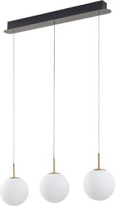 Lucande LED a sospensione Joran, 3 luci, bianco, vetro