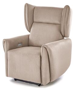 Poltrona reclinabile Gelato in tessuto beige – 83x91-161x95-109 cm